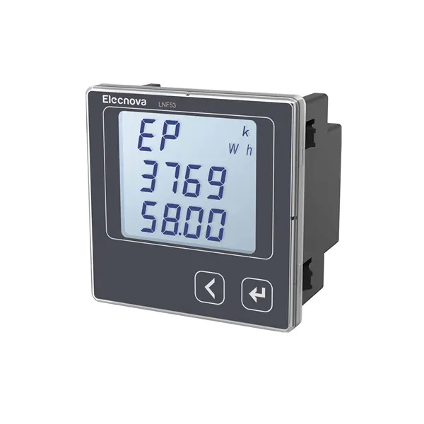 Medidor de potencia multifunción LNF53 72x72 mm con RS485 y energía bidireccional