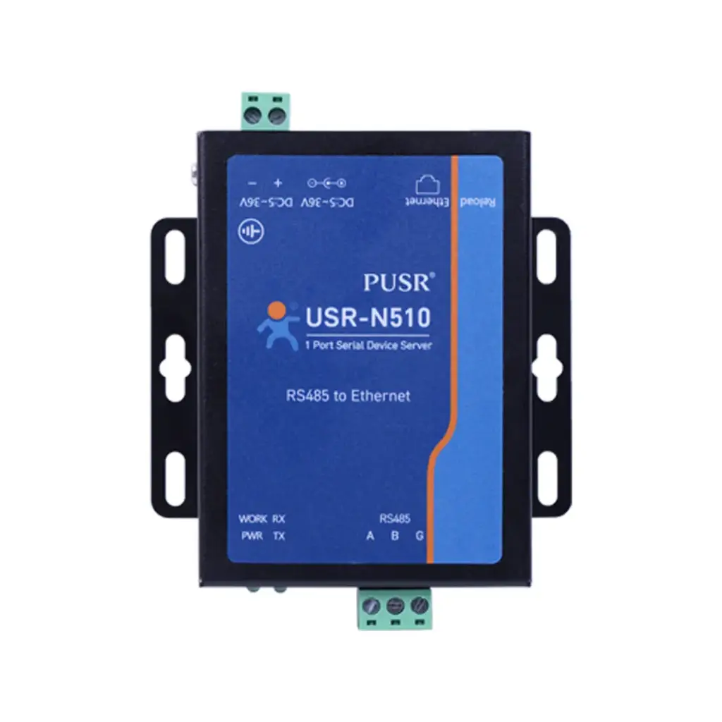 USR-N510 – Servidor Serie a Ethernet RS232/RS485/RS422 con Gateway Modbus y Protección EMC
