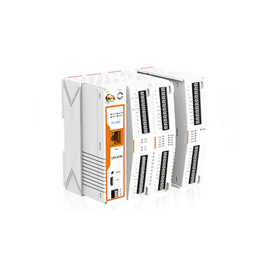 USR-M100 – Gateway Industrial de E/S USR-M100-EAU – Gateway Industrial de E/S Remota con 4G LTE + Ethernet, GNSS Global y Edge Computing