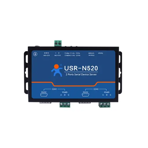 USR-N520 – Servidor Serie a Ethernet RS232/RS485/RS422 con Doble Puerto y Gateway Modbus