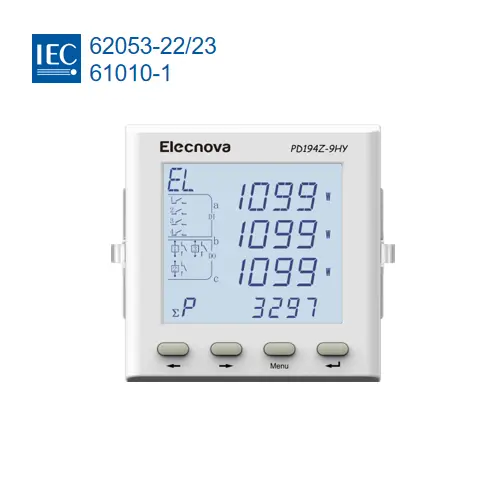 PD194Z-9HY - Medidor digital multifunción trifásico para panel con RS485 Modbus-RTU