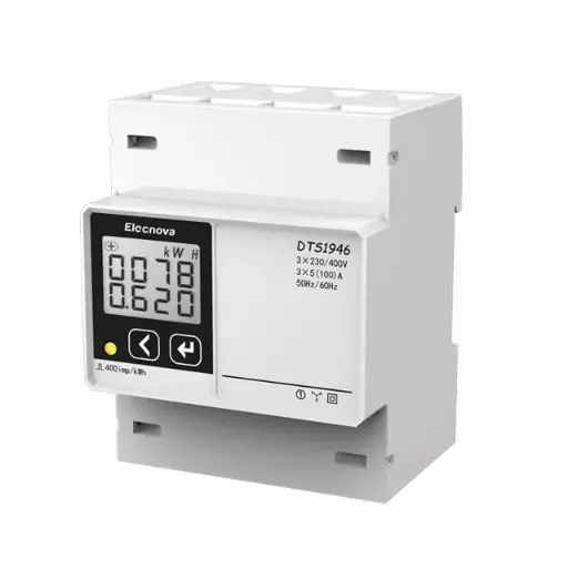 Medidor de energía trifásico DTS1946-4M 3P4W MID Clase B 63A con RS485